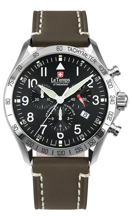 AIR MARSHAL 43 Q. CHRONO SAPHIR WATCH 100M