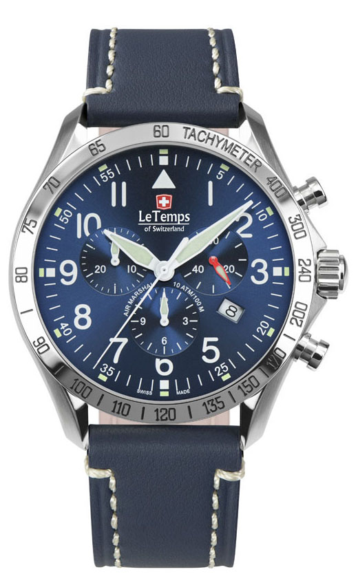 AIR MARSHAL 43 Q. CHRONO SAPHIR WATCH 100M