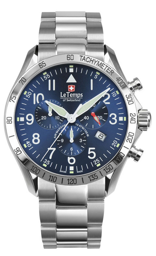 AIR MARSHAL 43 Q. CHRONO SAPHIR WATCH 100M