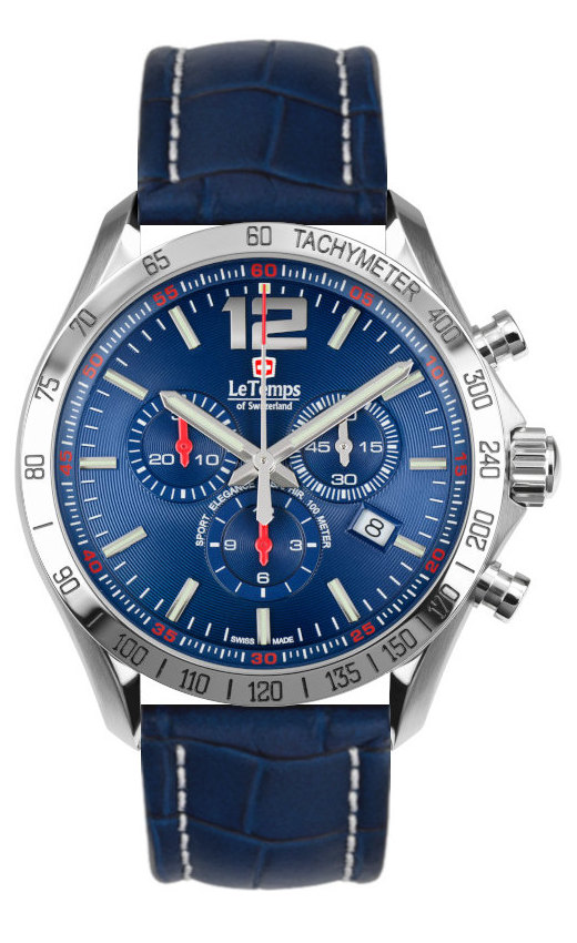 SPORT ELEG. GENT 43 Q. CHRONO SAPHIR WATCH 100M