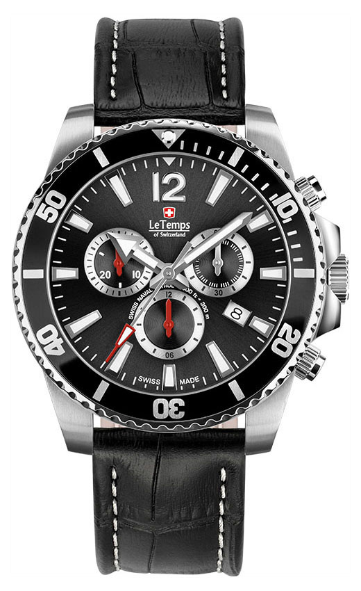 SWISS NAVAL P. Q. CHRONO SAPHIR DIVER WATCH 300M