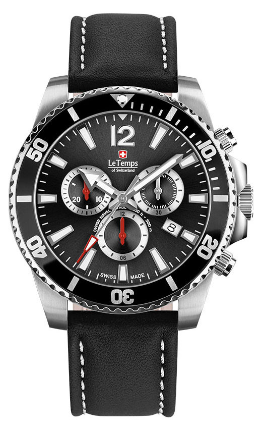 SWISS NAVAL P. Q. CHRONO SAPHIR DIVER WATCH 300M