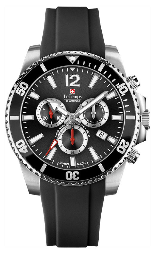 SWISS NAVAL P. Q. CHRONO SAPHIR DIVER WATCH 300M