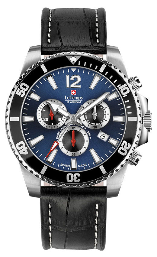 SWISS NAVAL P. Q. CHRONO SAPHIR DIVER WATCH 300M