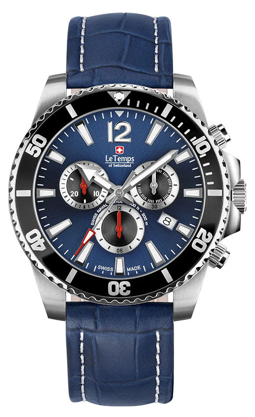 SWISS NAVAL P. Q. CHRONO SAPHIR DIVER WATCH 300M