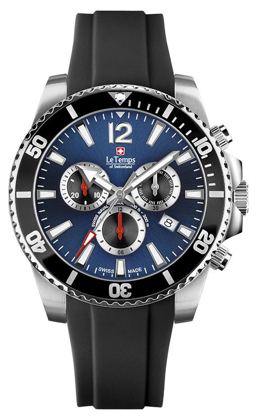 SWISS NAVAL P. Q. CHRONO SAPHIR DIVER WATCH 300M