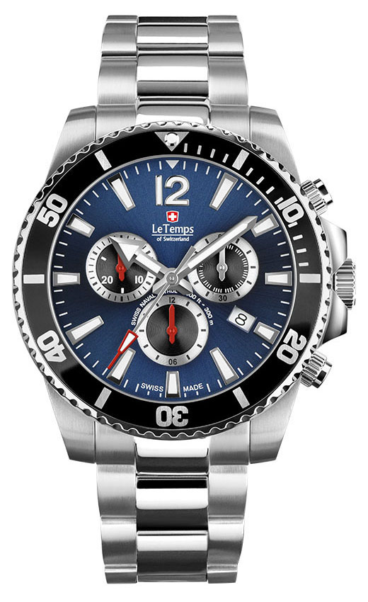 SWISS NAVAL P. Q. CHRONO SAPHIR DIVER WATCH 300M