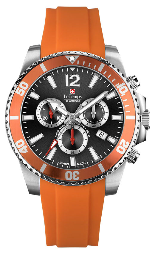 SWISS NAVAL P. Q. CHRONO SAPHIR DIVER WATCH 300M