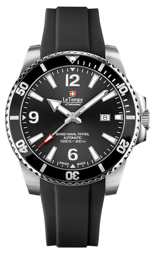 SWISS NAVAL P. AUTOMATIC SAPHIR DIVER WATCH 300M